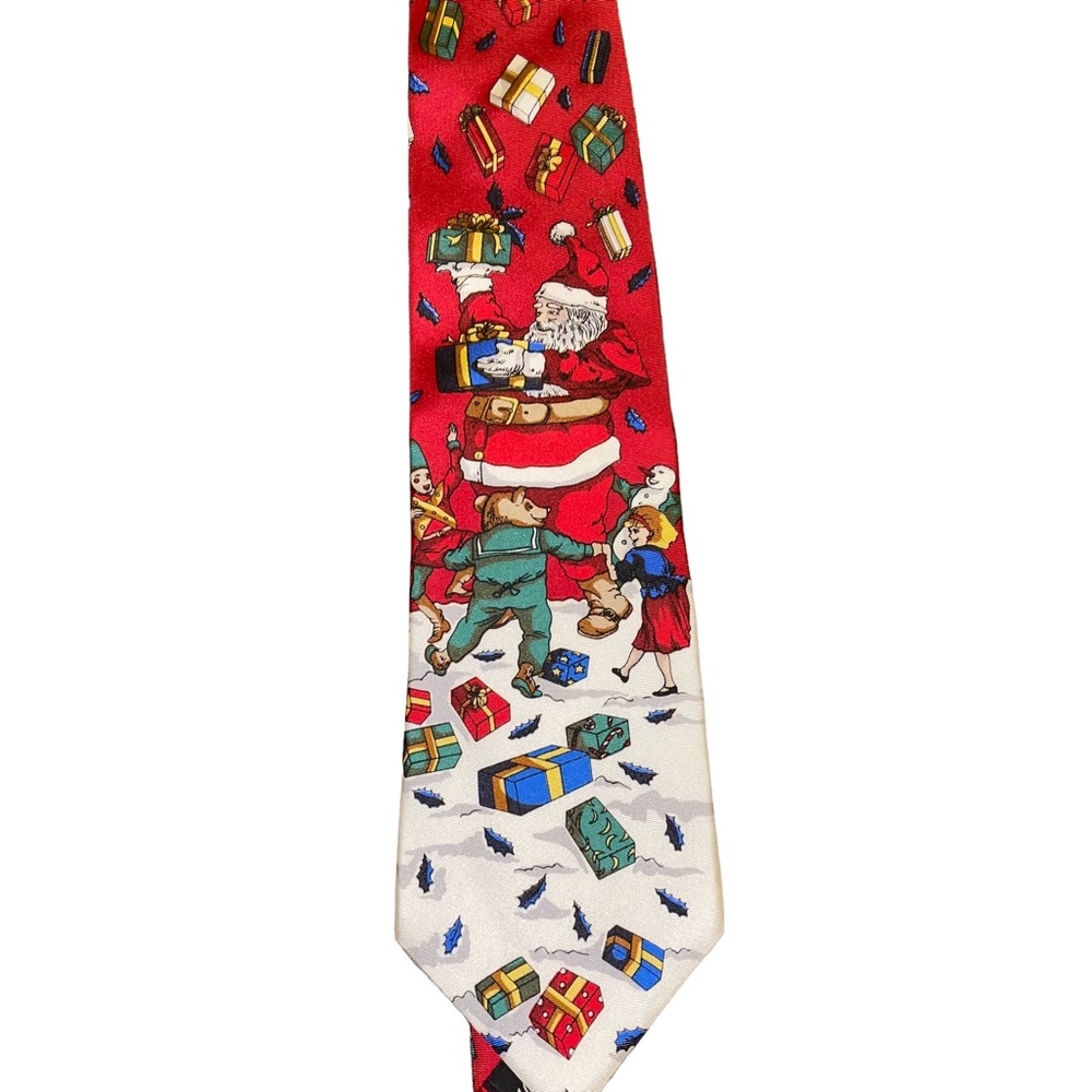 Andhurst 100% Silk Santa Claus Christmas Tie Men’s Christmas Tie Holiday Tie